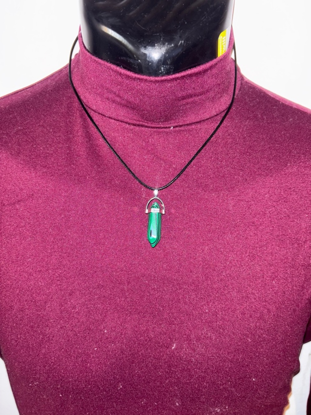 Green Crystal Point Pendant Necklace - Women's Jewelry